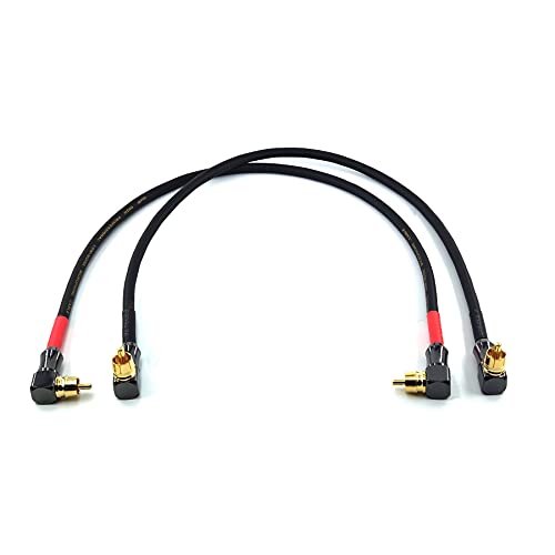 WJSTN 90 Degree Right Angle RCA Cable RCA to RCA Audio Cable Stereo Audio Cable for Home Theater, HDTV, Amplifiers, Hi-Fi Systems 1.5FT 2pack by WJSTN - Image 3