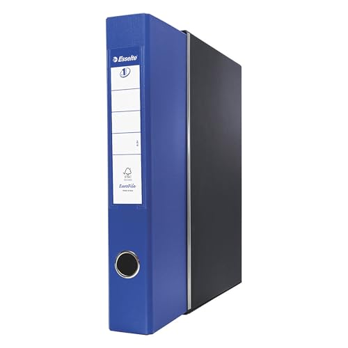 Esselte Eurofile-Ordner mit Hebelmechanik und Aufbewahrungsschachtel Dorso 5 cm blau