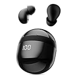 GUATTIR Mini Invisible Earbuds Wireless Bluetooth, Small Earbuds for Small Ears Canals, Tiny Discreet Sleep Headphones for Side Sleepers, Comfortable Noise Canceling Earphones for Work Gym, Black