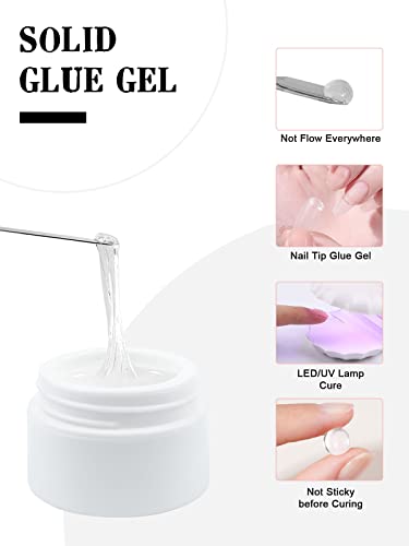 EBANKU 500 Pezzi Unghie Finte con Solid Colla