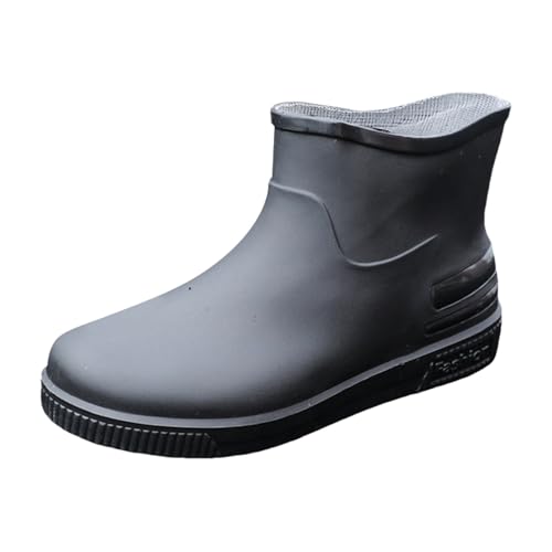 Botas de goma para mujer, botas de lluvia de media altura, impermeables, antideslizantes, botas...