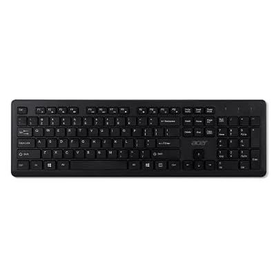 Acer Wireless Keyboard and Wireless Mouse Bundle | Fully Covered in a Silver Ion Antimicrobial* Body | Includes RF Wireless Optical Mouse, RF Wireless Keyboard and USB Receiver, (Pack of 1)