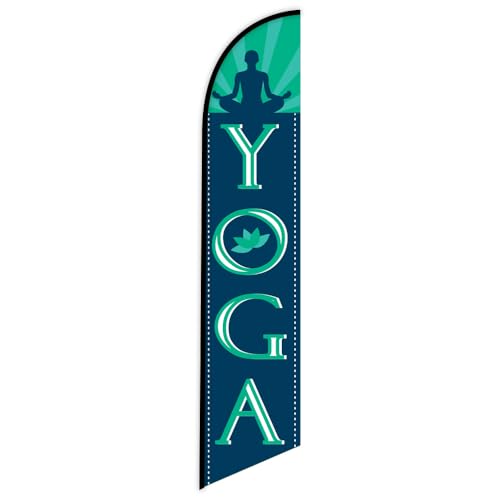 Yoga Swooper Feather Flag for Gym & Fitness Outdoor Sign