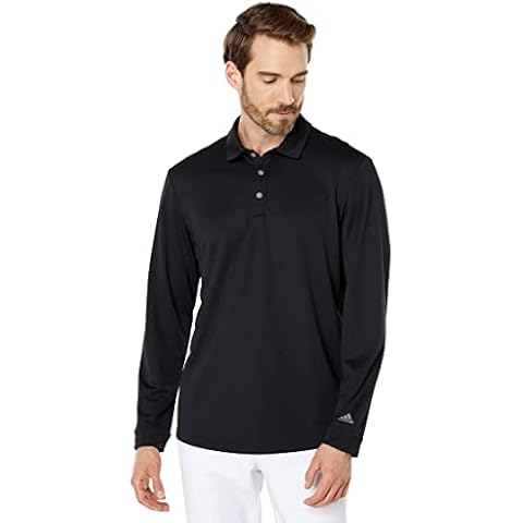 adidas Polo de manga larga UPF para hombre Cover
