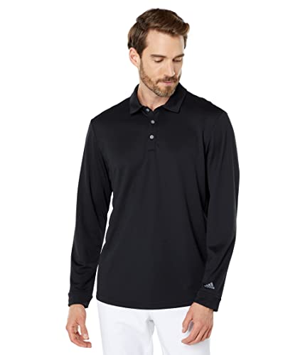 Adidas Golf Men's Standard Upf Long Sleeve Polo Shirt, Black, X-Large #TOP2