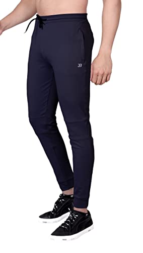Image of Big Button Men's Stretch Gym Sports Track Pants Jogger with Zip Pockets