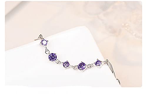 Bracelet ondulé en argent 925 et améthyste pour sublimer vos tenues d'été