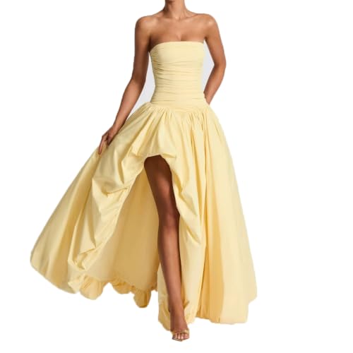 Robe longue ajustée en maille côtelée premium avec jupe sirène fendue