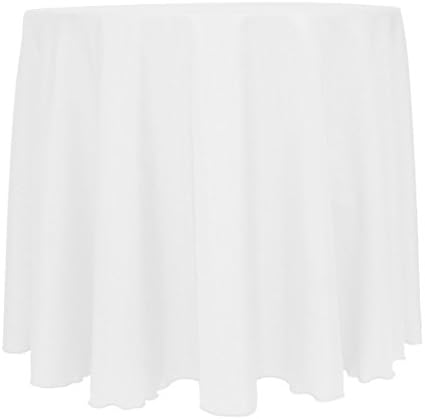Ultimate Textile -10 Pack- Reversible Shantung Satin - Majestic 120-Inch Round Tablecloth, White