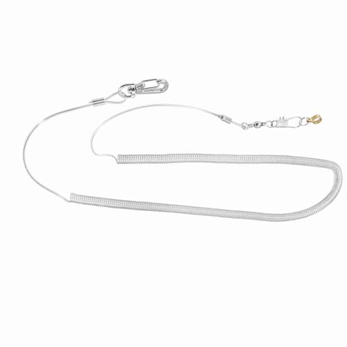 Cuerda voladora de p¨¢jaro de 6 m Kits de Correa para Mascotas antimordida Cadena de pie de p¨¢jaro de Acero Inoxidable con Anillo para Entrenamiento de Vuelo de Loro de p¨¢jaro(6.5MM+6M)