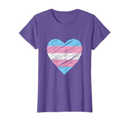 Transgender Heart LGBT-Q Grunge Trans Right Pride Month T-Shirt
