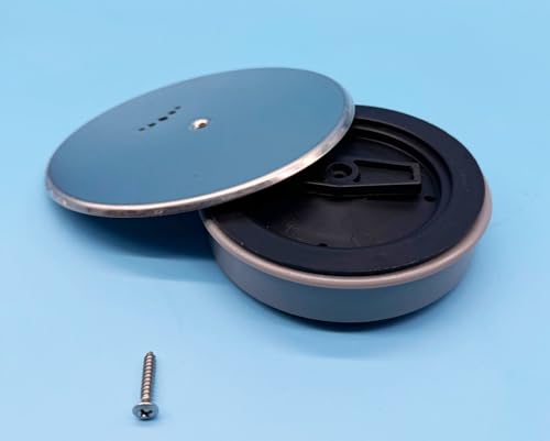 Tapa de Bote Sifonico con Valvula de Aireacion Apertura Horizontal y Embellecedor de Acero Inoxidable | Bote sifonico de Baja Cota