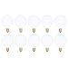 Simba Lighting Small Globe G16.5 Round Bulb 40W E12 Candelabra Base (10 Pack) for Chandelier, Ceiling Fan Light, Decorative Vanity Lights, Wall Sconce, Frosted Glass 120V, 2700K Warm White Dimmable