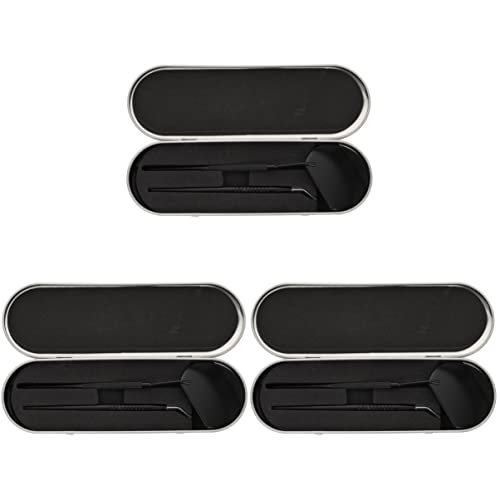 3sets Goods and Extension Portable Accessories for Extensions Separator Tool Mirror Salon Stick Tools Auxiliary Supplies Pick- up Tech Stainless Women Grafting Beauty