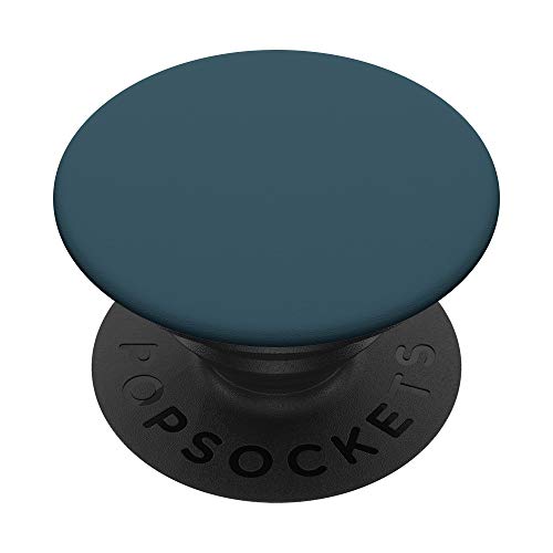 Solid Pacific Blue Color Phone-12 Pro & Pro Max Plain Matte PopSockets PopGrip: Swappable Grip for Phones & Tablets