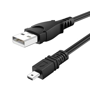 REPLACEMENT USB CABLE FOR SONY CYBERSHOT DSC-W800/ DSC-W810 DIGITAL CAMERA USB CABLE/BATTERY CHARGER (Black)