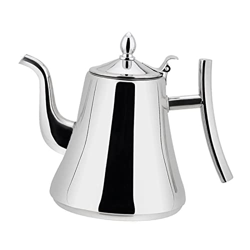 Bule de chá de aço inoxidável 1,2L Recipiente para chaleira de água para chá e café com filtro de ma