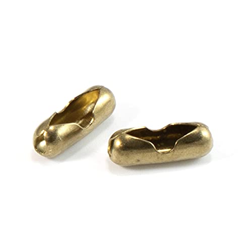 Ball Chain Brass Pull Connectors-Antique Brass / Bronze #6 3.2Mm (50 Pieces) #TOP2
