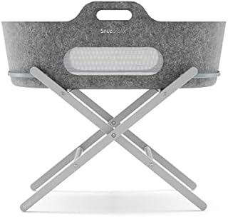 Snuz SnuzBaskit, Dark Grey & Dove, Moses Basket & Stand