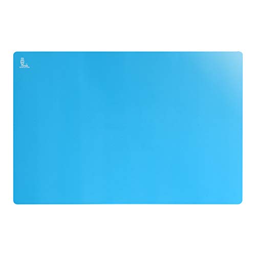 Super Kitchen Food Grade Non-stick Silicone Pastry Mat - For Heat Resistant Nonskid Table Mat,Silicon Baking Mat, Dough Rolling mat,Countertop Protector, Pie and Fondant Mat 23.6''15.75'' (Blue) - Thumbnail 2