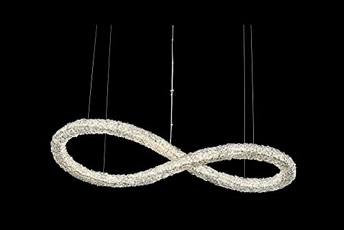 Allegri 035563 Lina - 48" 60W LED Island, Chrome Finish with Firenze Crystal