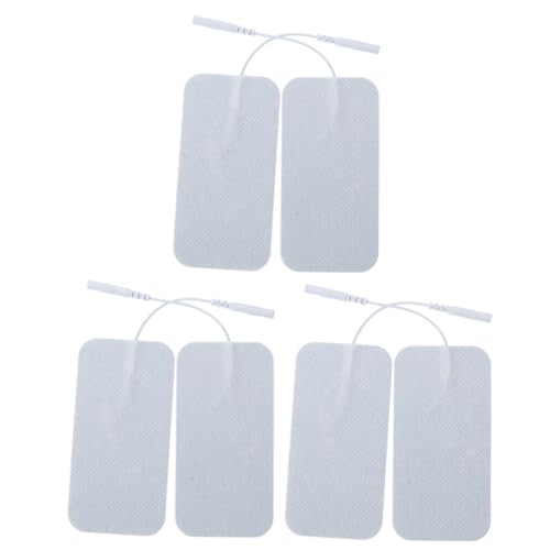 SMASOLO 6 piezas Almohadillas Electrodos de Tela No Tejida para Fisioterapia con Parche Reemplazable para Masaje y Estimulación Muscular