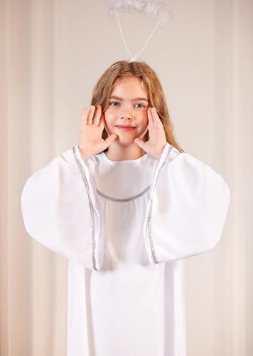 Disfraz completo de ángel blanco para niñas 10 años miniatura 2