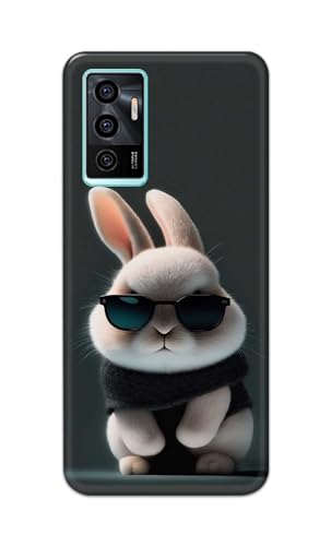 Image of PRINTFIDAA Printed Hard Back Cover Case for Vivo V23e | V23e 5G | Vivo Y75 4G Back Cover (Cool Baby Rabbit) -112