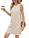 Sampeel Summer Dresses for Women 2026 Spring Fashion Clothing Sundresses Beach Vacation Clothes Cruise Outfits Mini Italian Dress Beige L