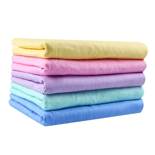 JOINPAYA 5 Stück Teiliges Pet Badetuch aus Langlebigem Schnell Trocknendem PVA Material Ultra Saugfähiges Hundetuch für Kleine Hunde und Katzen für Reisen und Tägliche Zufällige Farbe