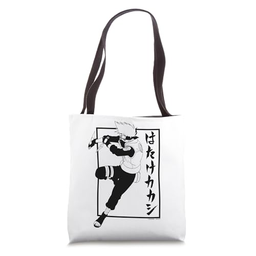 Bolso tipo tote de Naruto Shippuden con Kakashi y kanji vertical miniatura 1