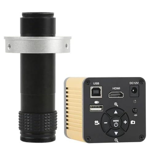 Lbg J 4K 40MP 1080P HDMI USB fW^HƗpdqJ U fBXNXg[W rfIR[_[t db PCB ͂񂾕tp YA_v^[(Color:With 130x lens)