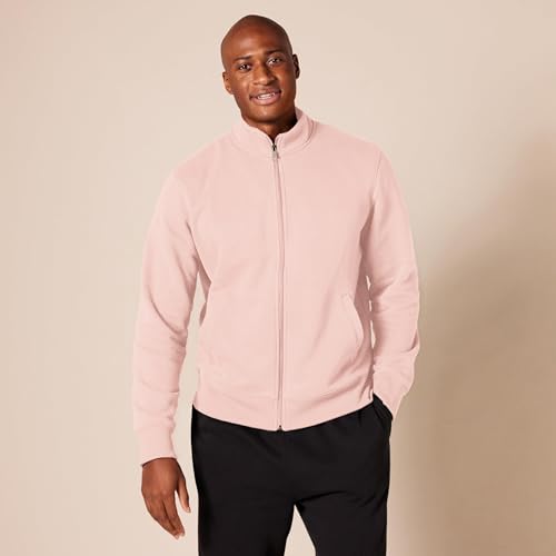 Image of Amazon Essentials Men's Standard Full-Zip Fleece Mock Neck Midweight Sweatshirt with Pockets