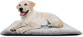 Honsaifau Dog Bed medium, Washable Dog Crate Mattress for Puppies, Dogs, and Cats Sleeping, Size 91×58cm Fleece Fluffy Warm Dog Bed Mat for Small, Medium and Large Pets