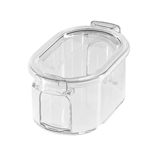Juego de botes de especias – Bidón transparente y recargable, almacenamiento compacto de sal, mecanismo de sellado resistente a la humedad, unidad de conservación de alimentos multiusos, apilable