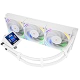 360mm AIO CPUリキッドクーラー、アナと雪の女王ビジョン360 ARGB ホワイト V2、2.88インチIPS LCDスクリーン、480x480解像度、3x120mm PWM ARGBファン、2150RPM、AMD AM4/AM5、Intel LGA1851/1700/1200/115X/200用 11/20 66。