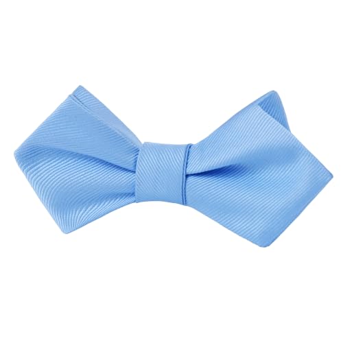 Image of GUUNIEE Men's Exquisite Woven Silk Self Bowtie Solid Diamond Bow Ties