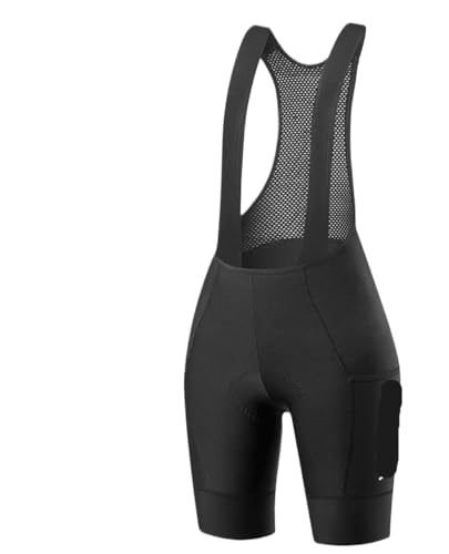 Cuissard à bretelles de cyclisme pour femmes avec bandes réfléchissantes de sécurité nocturne