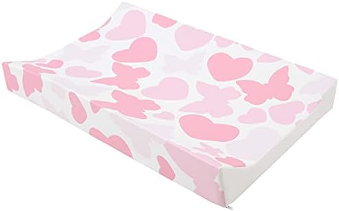 Babycurls Deluxe Anti-Roll PVC Wedge Nappy Baby Changing Mat with Curved Sides and Raised Edges for Babies from Birth Upwards Wipe Clean and Waterproof 69 x 45 x 8cm (Elephant Love)
