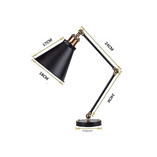 Lámpara de pared industrial americana articulada para iluminación de loft e27 8