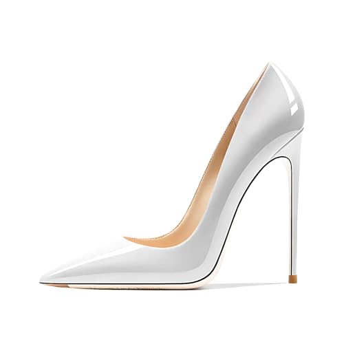 Women's Pointed Toe Shallow Stiletto Heels 4.7 Inch Pumps Wedding Party Banquet Shoes