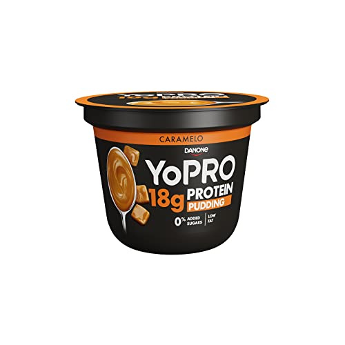 Yopro - Pudding Proteína 0% Azúcares Añadidos Bajo en Grasa - Sabor Caramelo 180 g