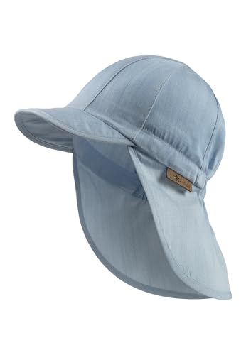 Gorra con visera y protección cuello niños de estilo jeans graublau protector solar