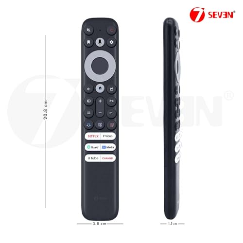 Image of 7SEVEN Compatible with TCL Google Smart Tv Remote Original RC902V Model Suitable C632 C655 P635 Pro V6B Series Bluetooth Voice Assistance QLED OLED Ultra HD FHD Television Control, Pairing Must