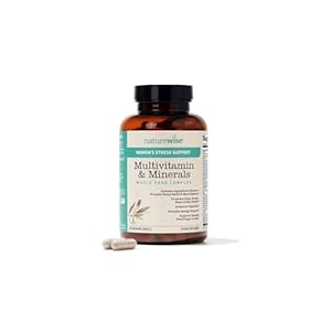 NatureWise Multivitamin for Women + Stress Support + B-Complex + Vitamin C + D3 K2 for Immunity, Hair, Skin & Nails, Digestion + Whole Organic Foods – Vegetarian, Non-GMO – 60 Capsules[1-Month Supply]