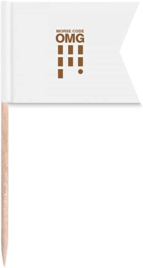 offbb Morse Code Skyline Expression Toothpick Flags Labeling Marking for Party Cake Food Cheeseplate