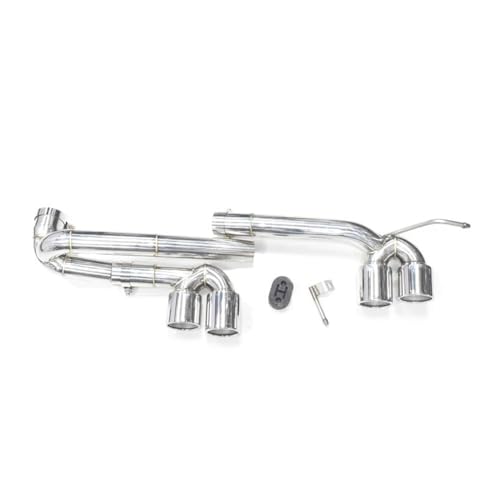 Tuyau d'échappement quadruple carbone pour BMW E90 E92 318i 320i 325i embout look M3 argent