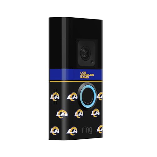 Image of All-New Limited Edition, Official NFL Faceplate for Ring Doorbells - Video Doorbell 3, Video Doorbell 3 Plus, Video Doorbell 4, Battery Doorbell Plus, and Battery Doorbell Pro | Los Angeles Rams