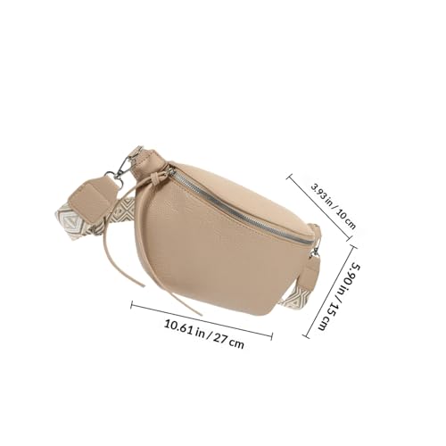 Bolso de pecho para mujer de PU blanco con compartimentos 4
