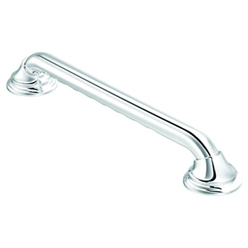 Moen Chrome Bathroom Safety Ultima 18-Inch Designer Shower Grab Bar with Curl Grip for Handicapped or Elderly, R8718D3GCH - image 1